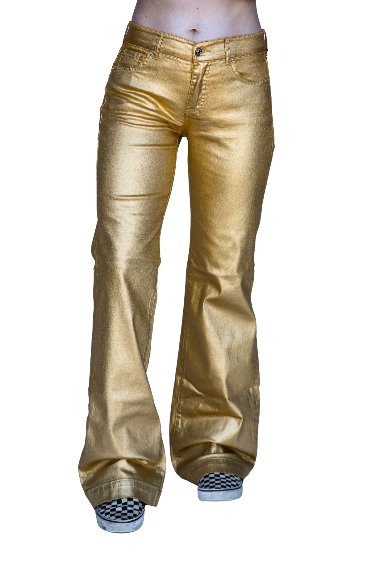 SIGNATURE TROUSERS - GOLD METALLIC