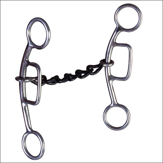 5-1/8 In Hilason Stainless Steel Sliding Horse Gag Bit Small Chain Mouth