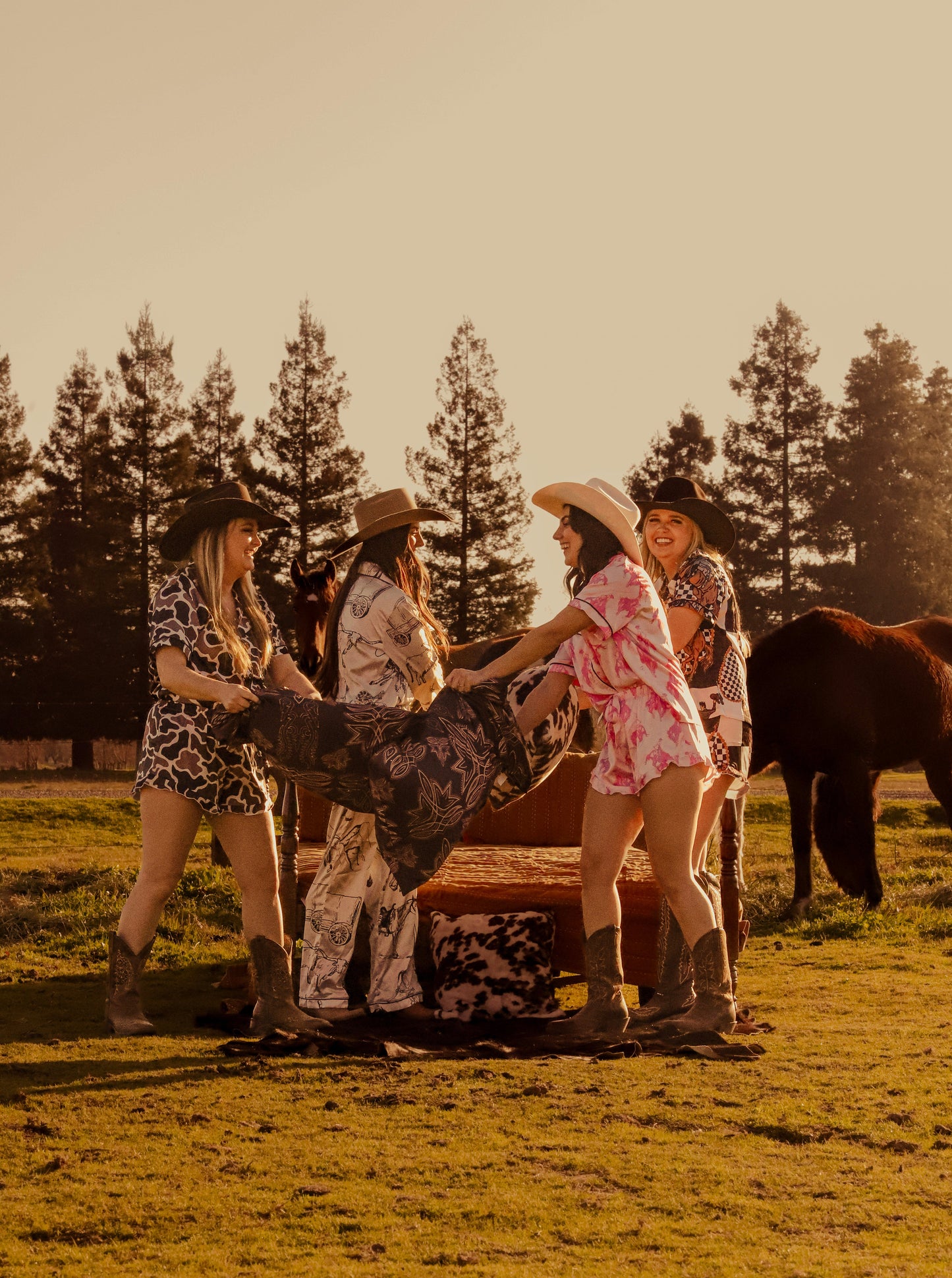 Rodeo Cowboy Silky Pajama Set