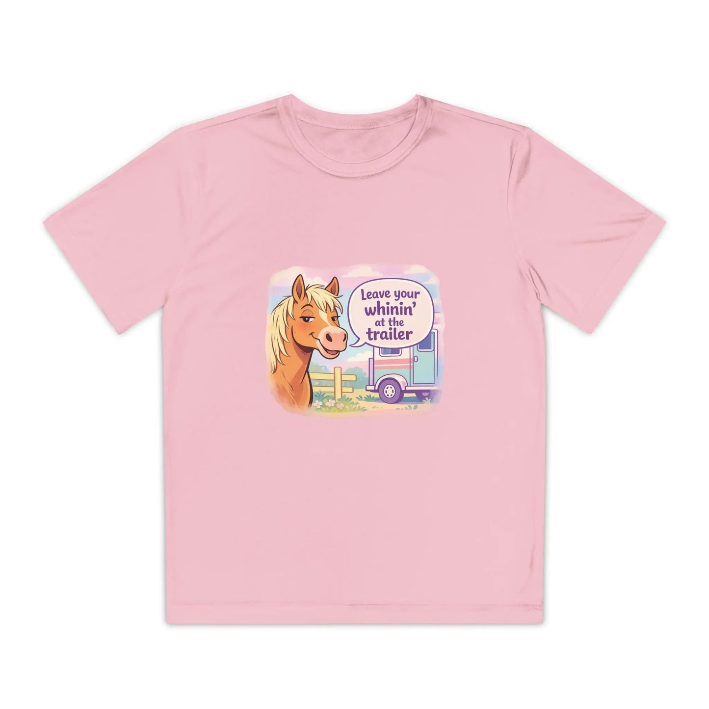 "Leave Your Whinin' at the Trailer" Girls Moisture-wicking Sport T-shirt