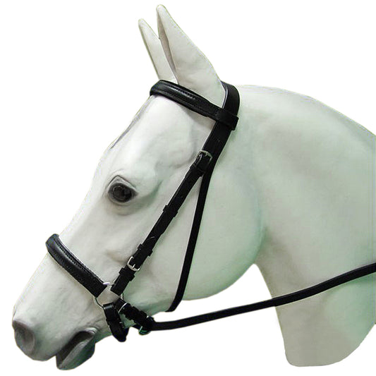 Leather English Bitless Bridle Horse Reins Bitfree Black Hilason