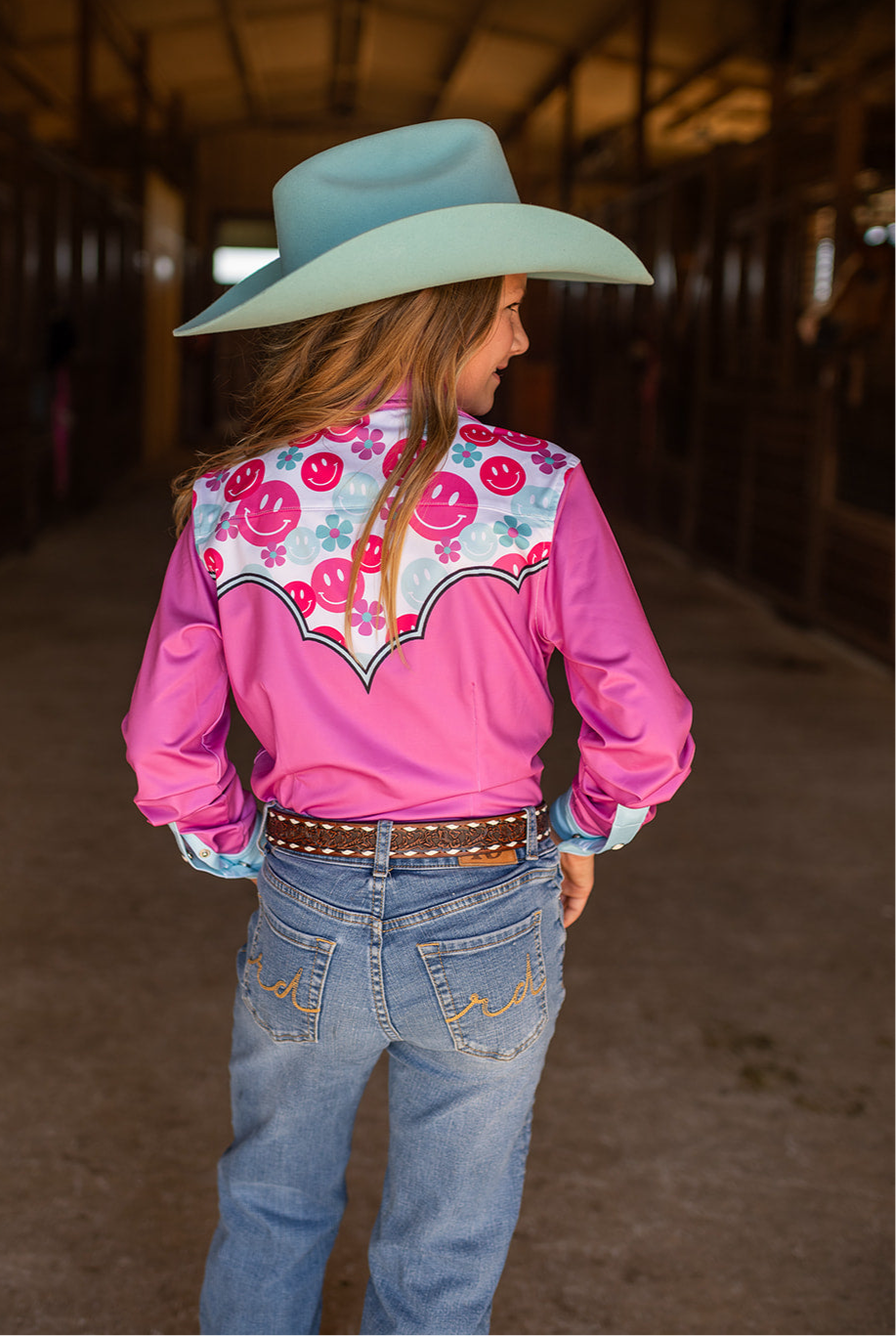 *YOUTH* OH HAPPY DAY PERFORMANCE RODEO SHIRT