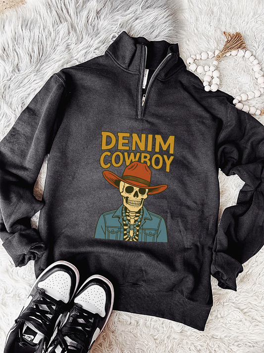 Denim Cowboy Quarter Zip