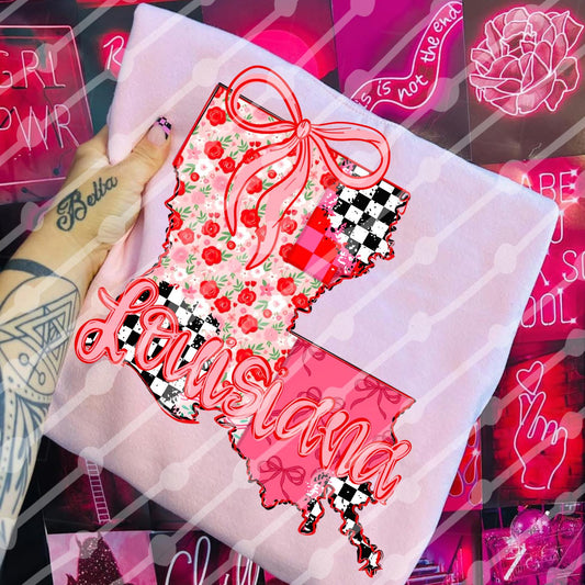 Louisiana patchwork tee or sweatshirt