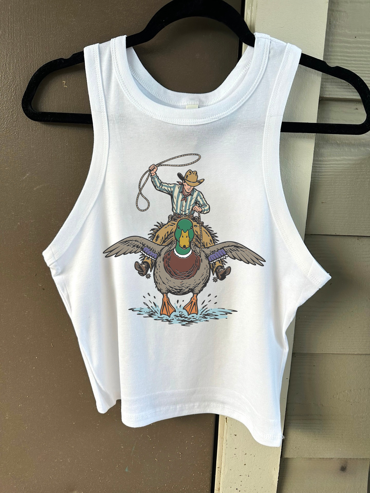 Cowboy Mallard Cropped Tank