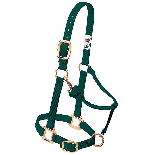 Hunter Green Weaver Original Adjustable Chin Throat Snap Halter 3/4" Suckling