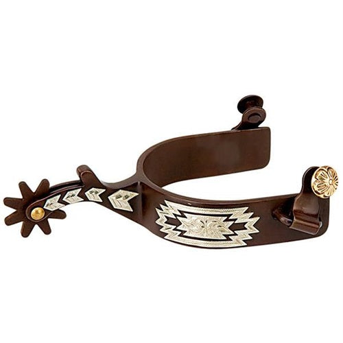 Men's Spurs with Engraved German Silver Trim