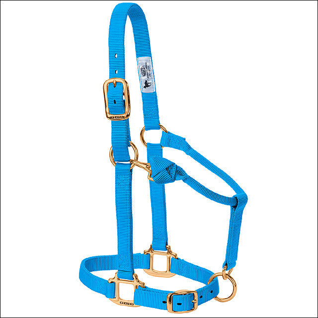 Weaver Leather Original Adjustable Nylon Horse Halter Hurricane Blue 1" Yearling