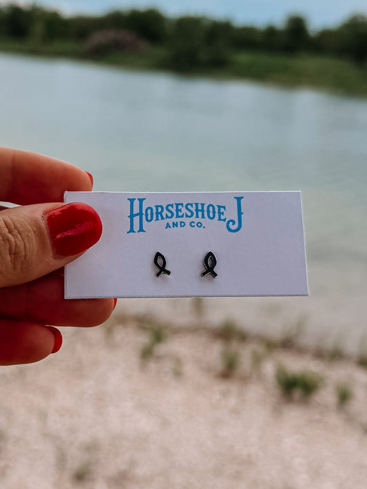 Christian Fish Stud Earring