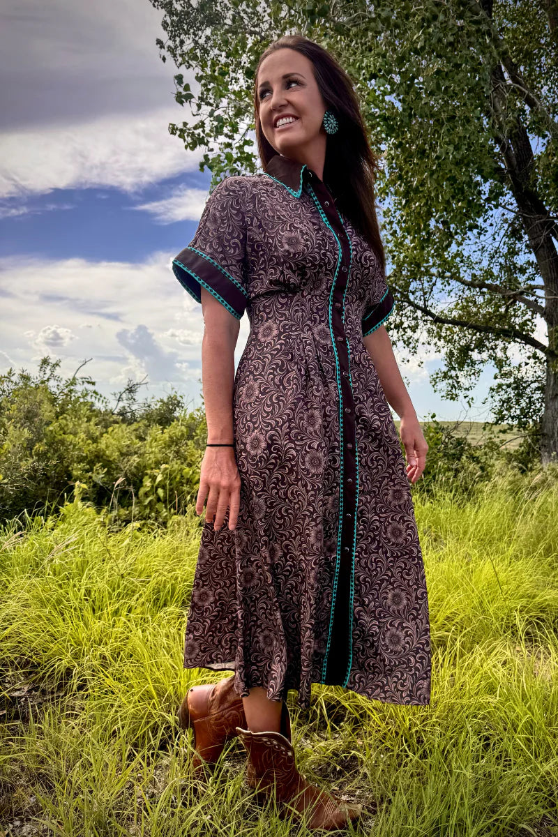 SADDLE KREEK BUCKSTITCH DRESS