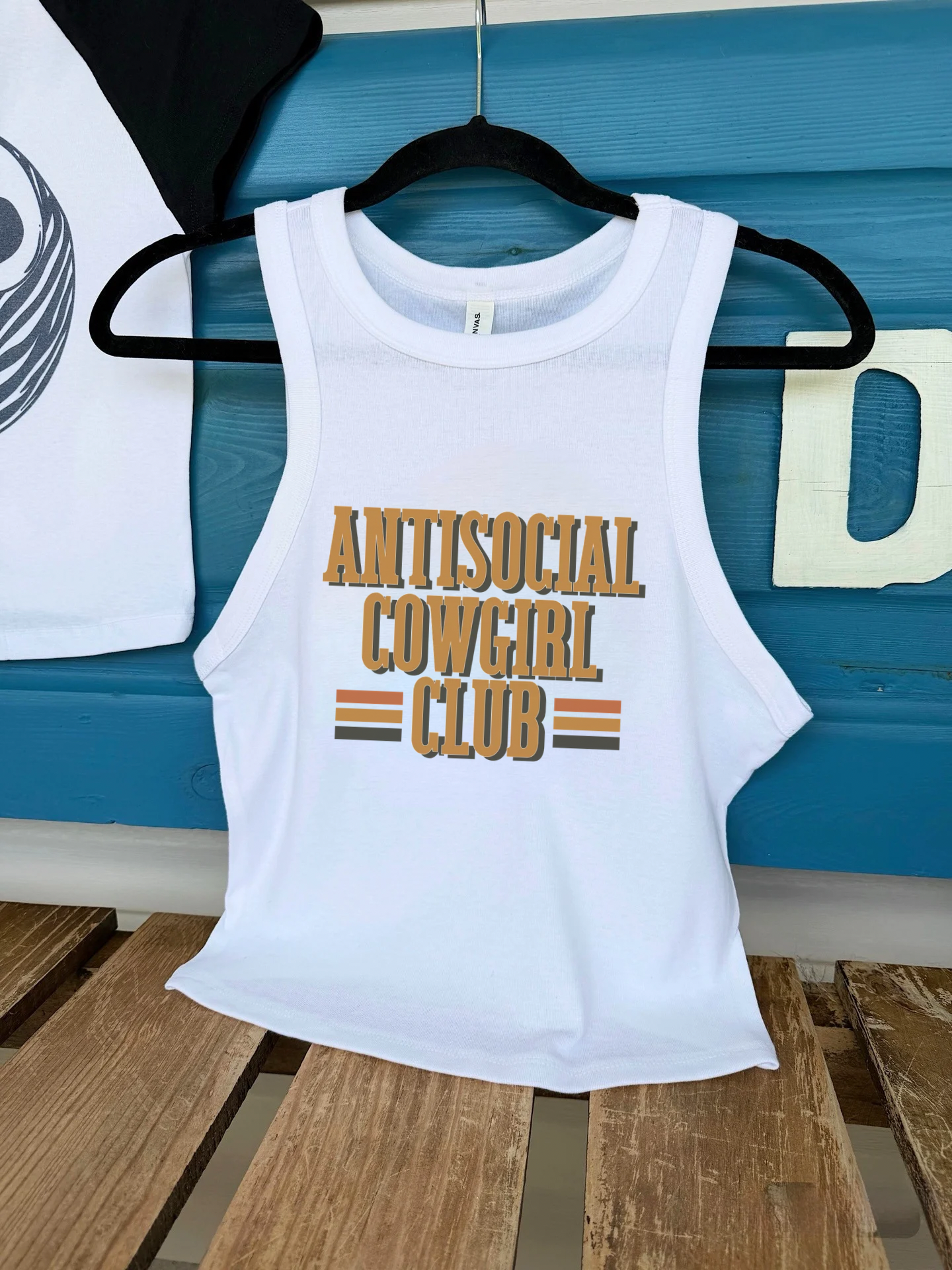 Antisocial Cowgirl Club Cropped Tank