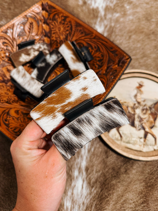 Cowhide Claw Clip