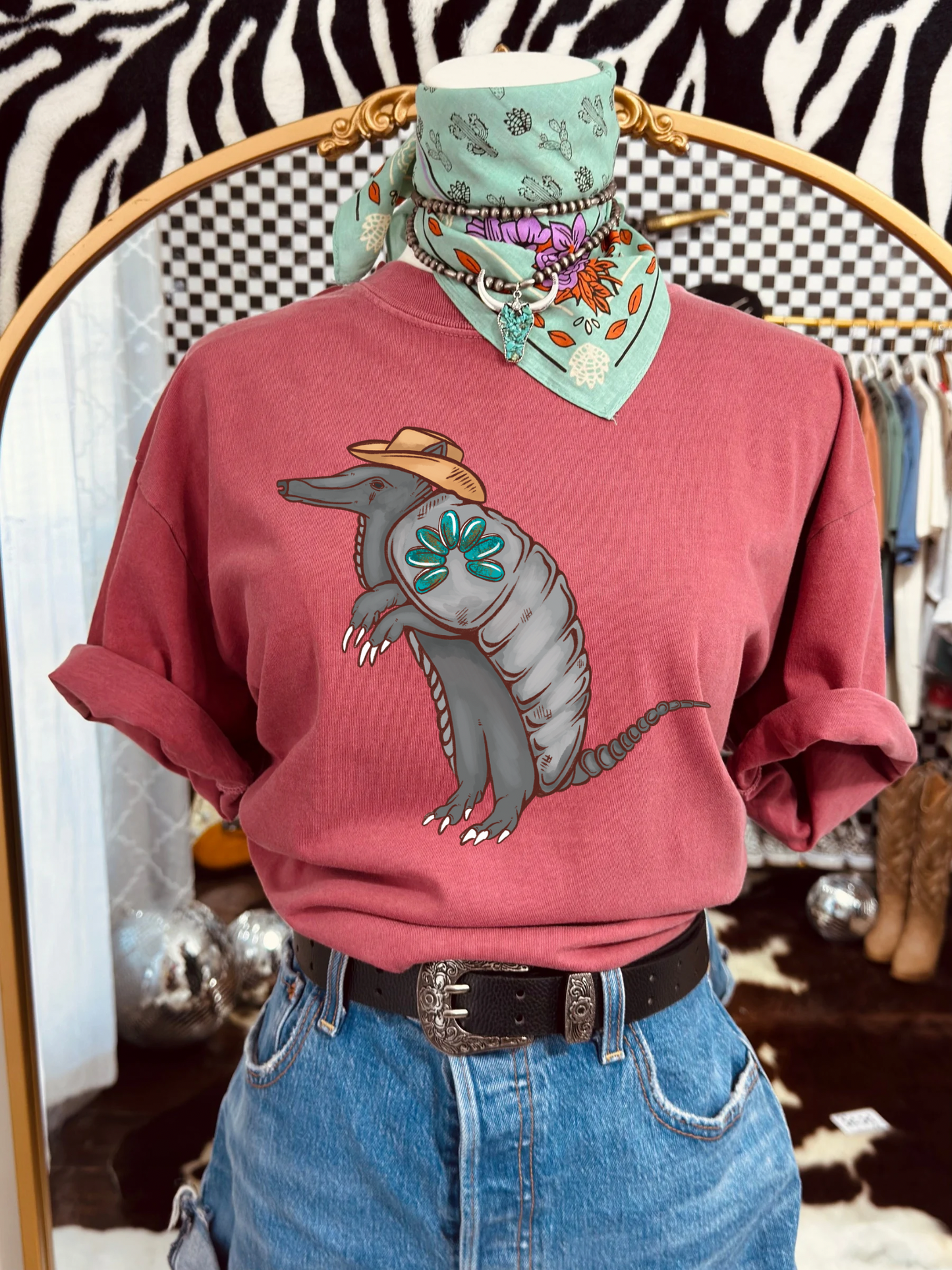 Cowboy armadillo tee