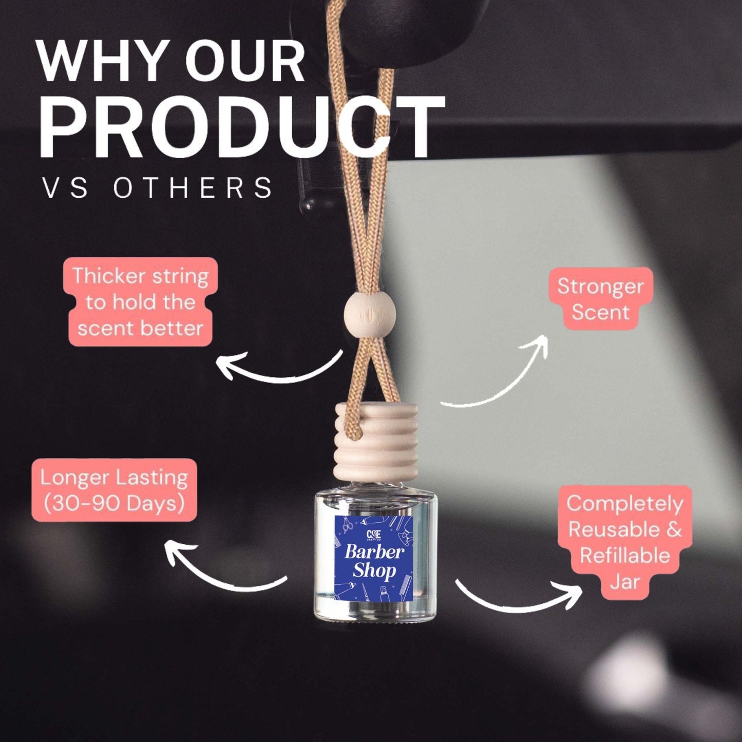 Lavender Vanilla Scented Car Freshener
