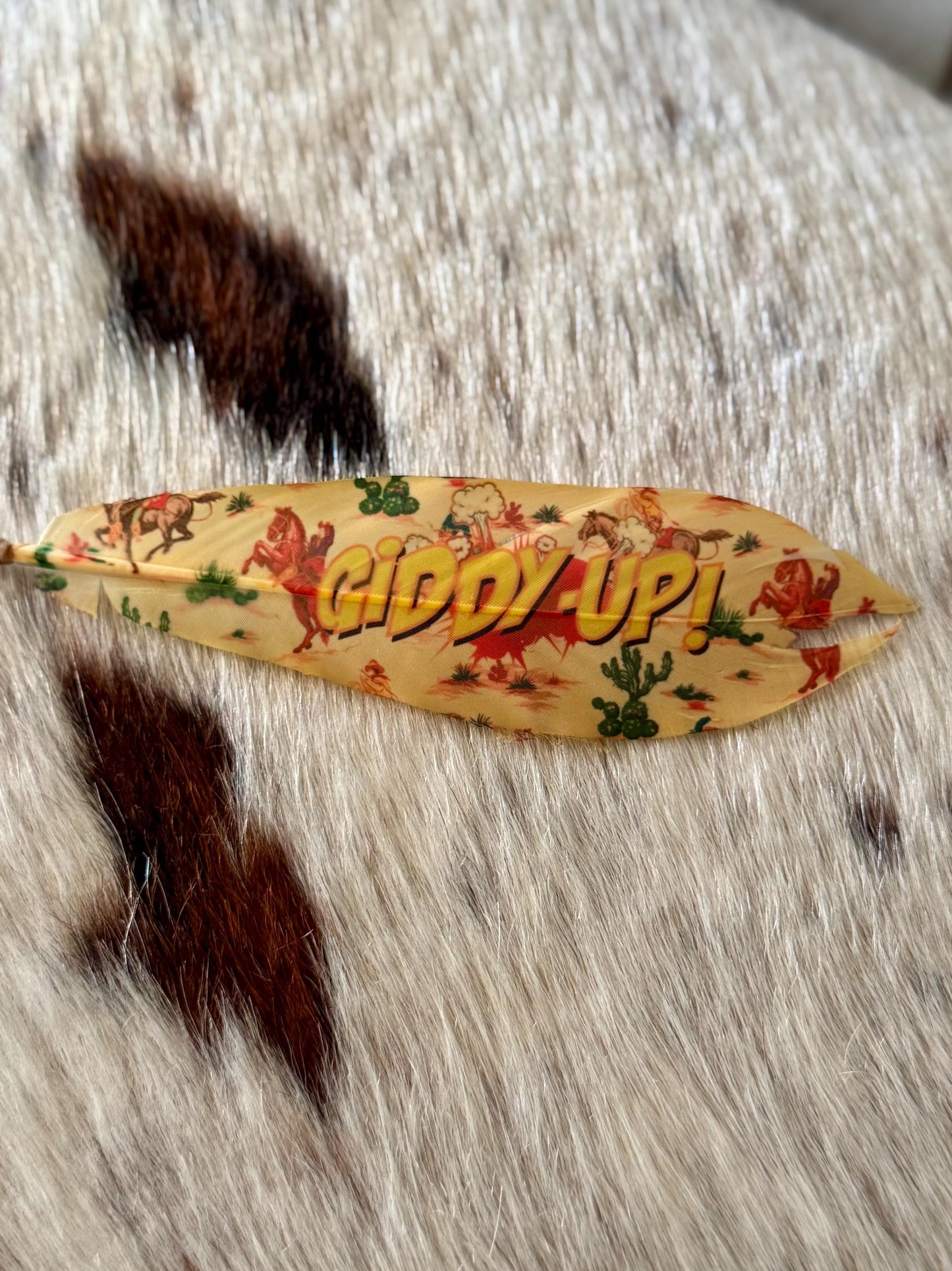 Giddy Up Vintage Cowgirl Hat Feather