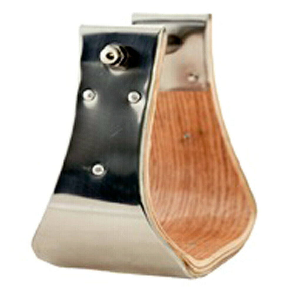 4 Inch Wide Hilason Horse Bell Stirrups Bound Stainless Steel
