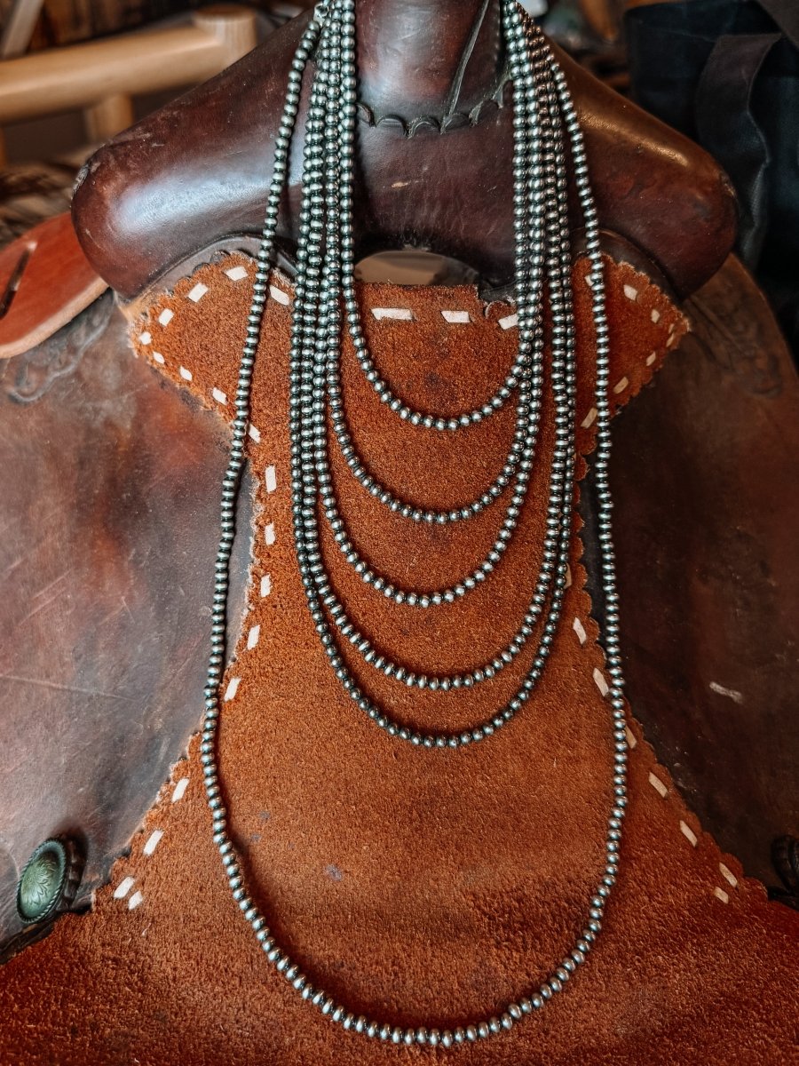 4mm Sterling Silver Pearl Necklace 14"-60" - 2
