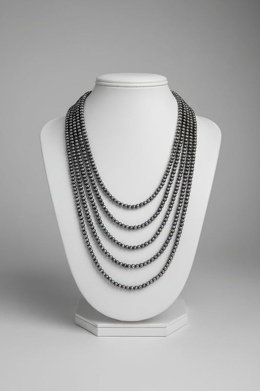 4mm Sterling Silver Pearl Necklace - Various Lengths