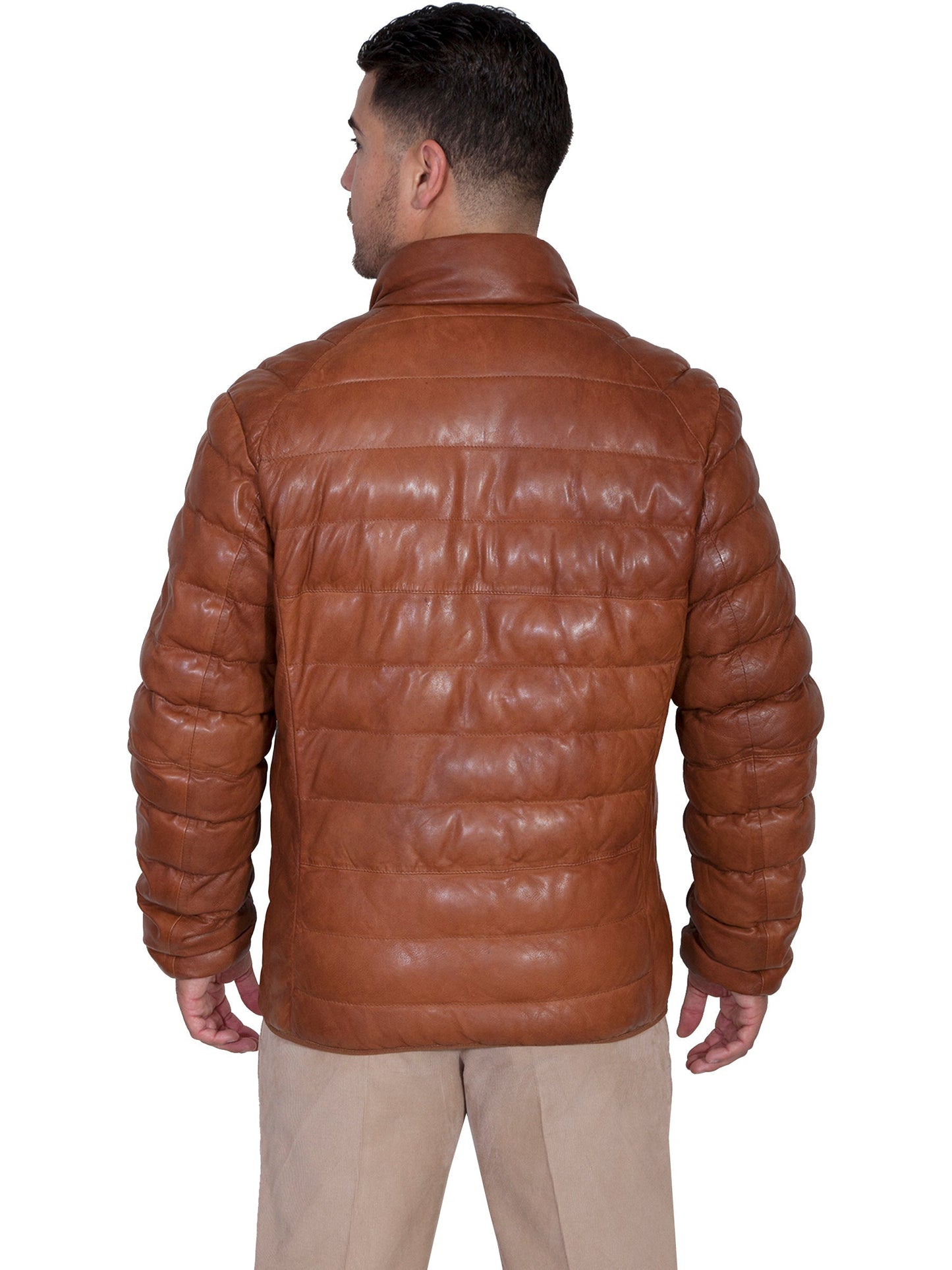 Ribbed Leather Jacket - 512