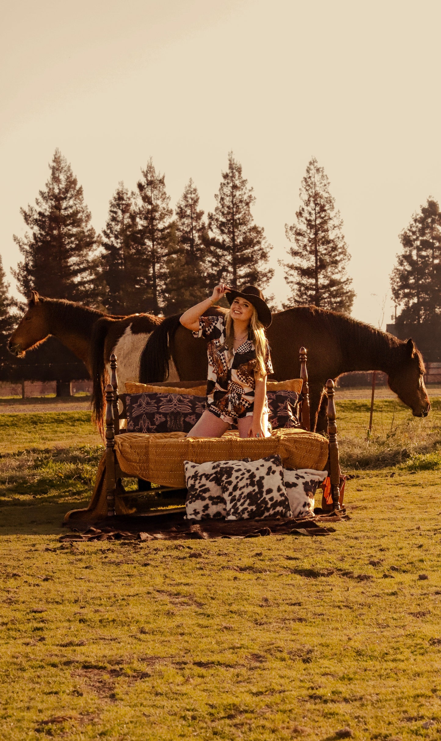 Rodeo Cowboy Silky Pajama Set