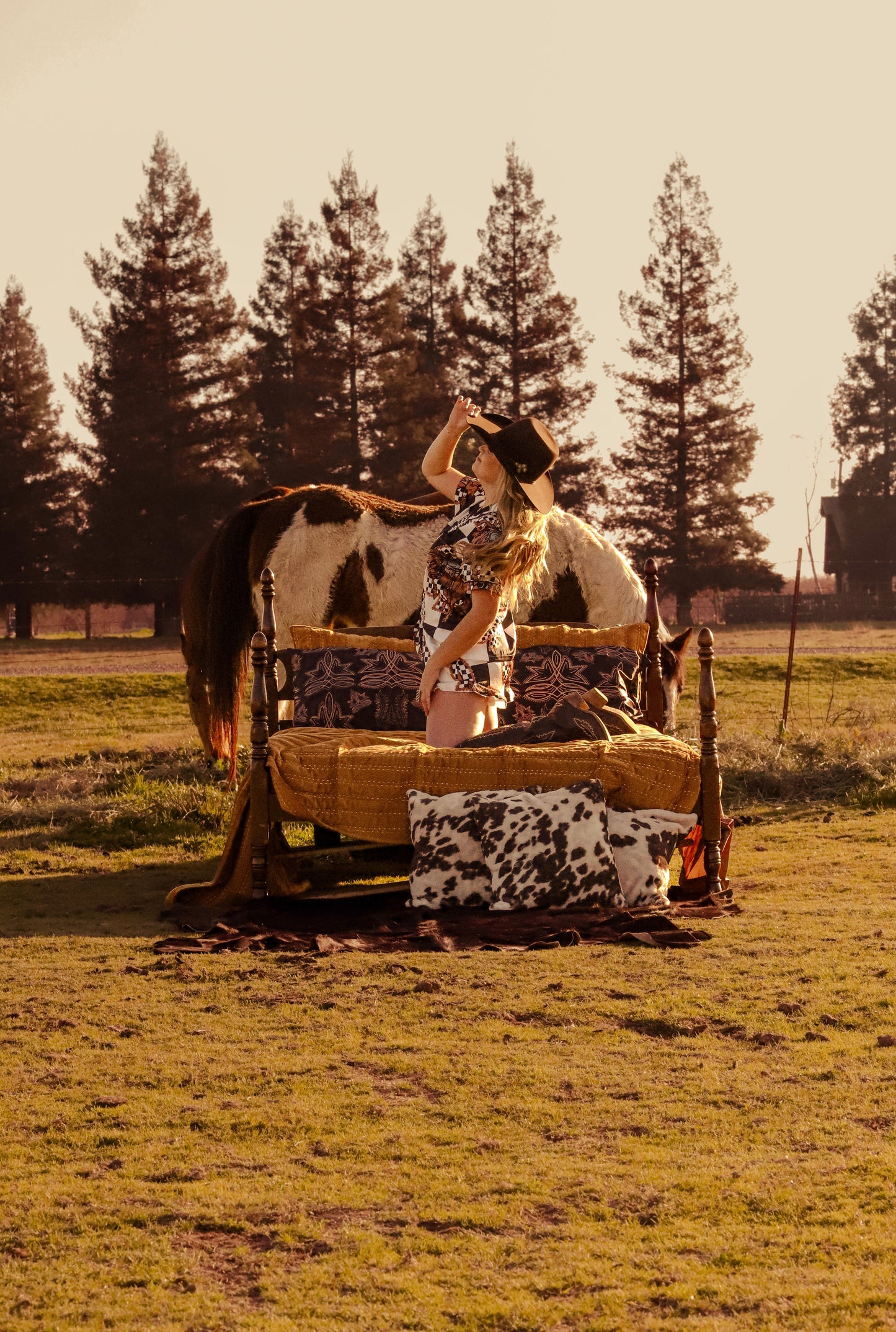 Rodeo Cowboy Silky Pajama Set