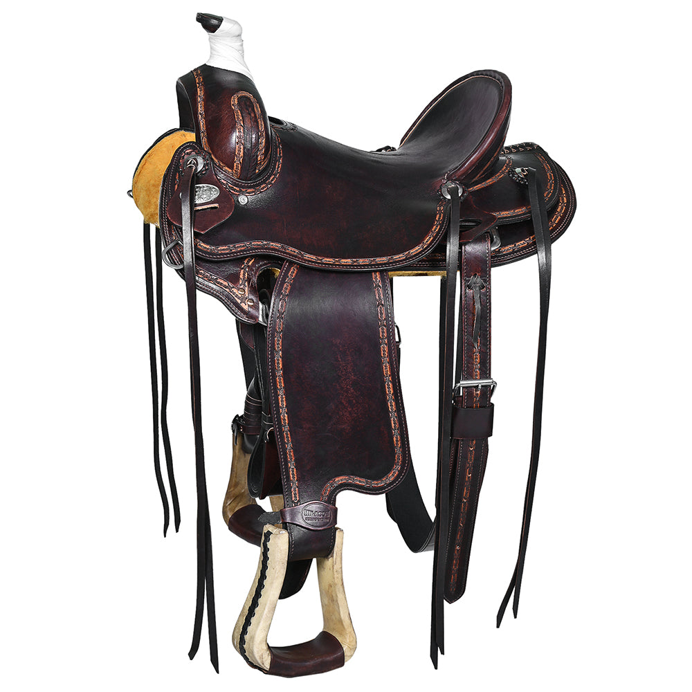 Western Horse Saddle American Leather Ranch Roping Trail Hilason Dark Brown
