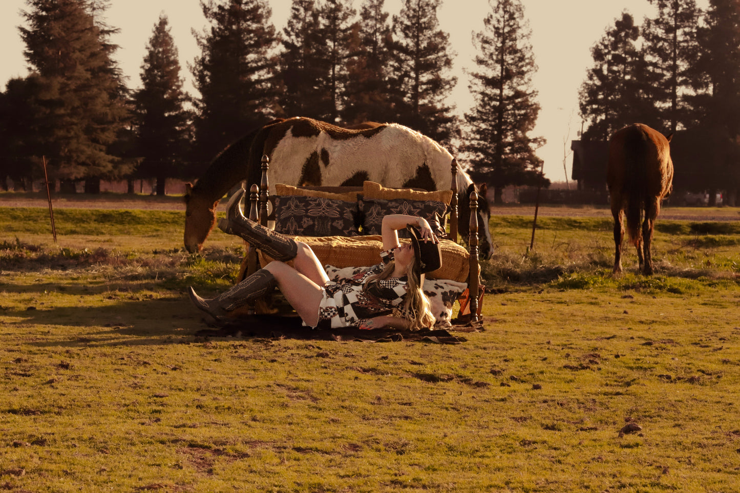 Rodeo Cowboy Silky Pajama Set