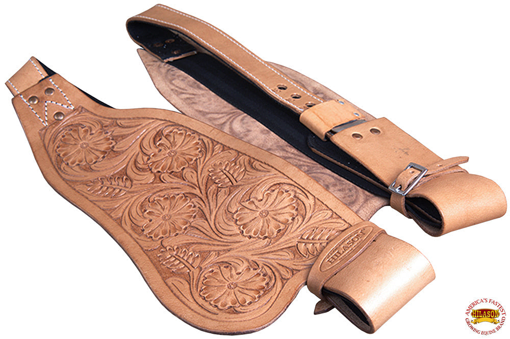 Hilason Leather Saddle Replacement Fender Pair With Hobble Strap Adult