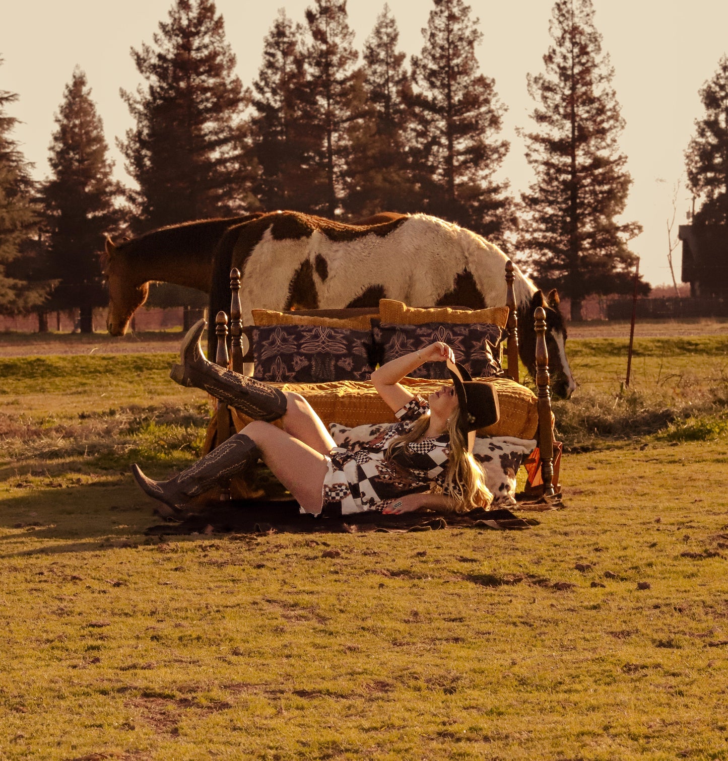 Rodeo Cowboy Silky Pajama Set