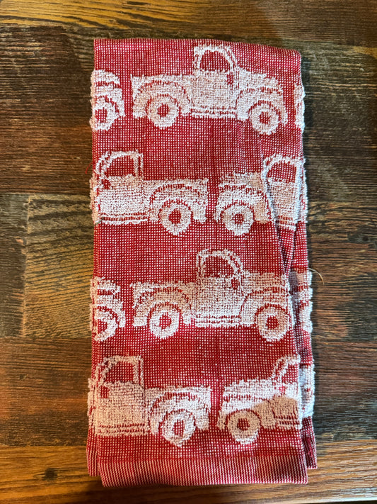 Red Truck kitchen towel
