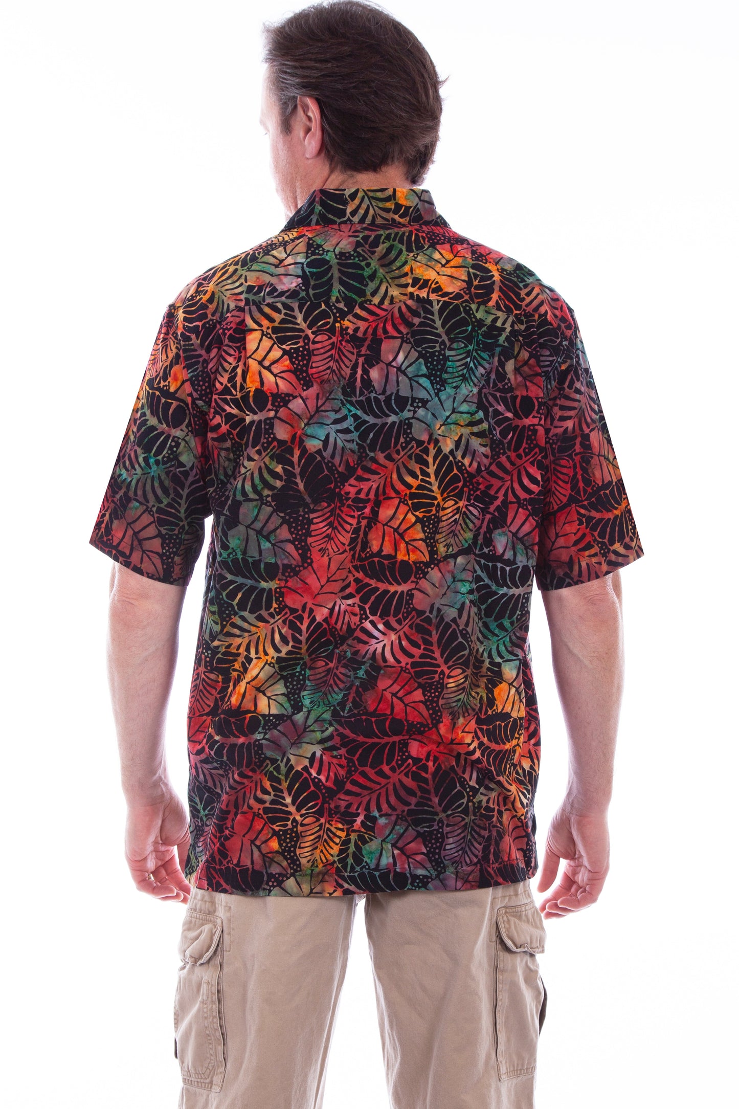 Men's S/s Bold Floral Batik Shirt - 5265