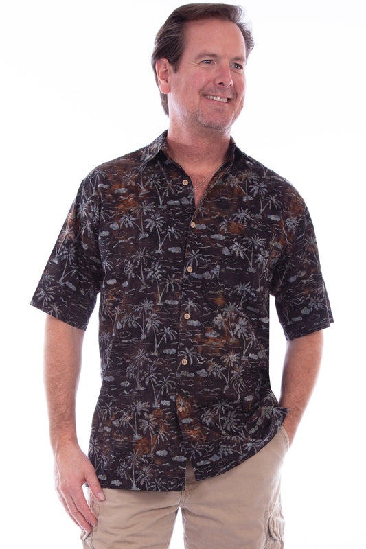 Men's S/s Night Sky Batik Shirt - 5266