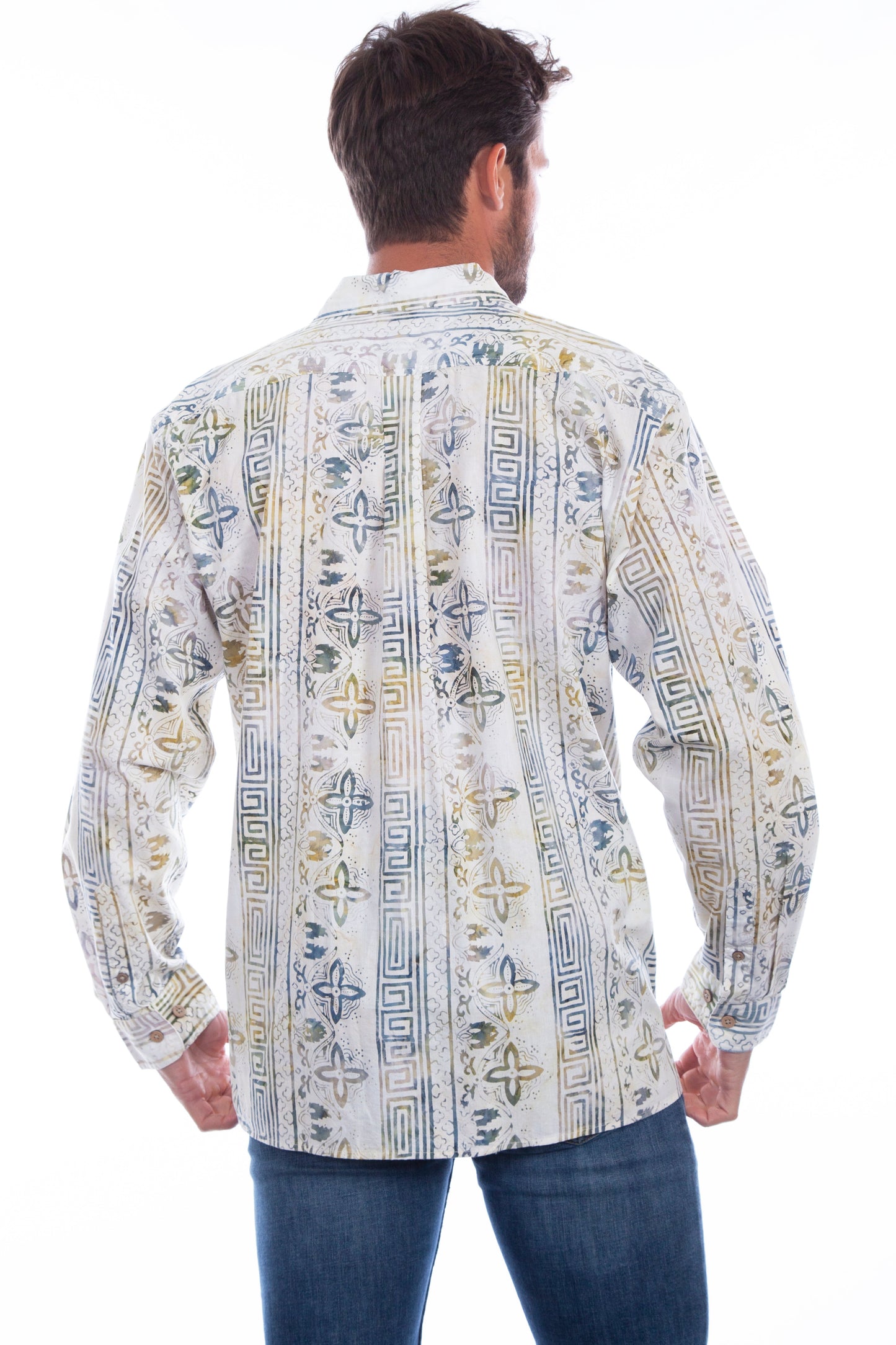 Men's L/s Batik Popover Shirt - 5269