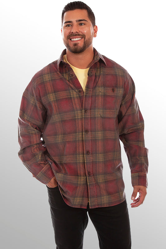 Corduroy Plaid Shirt - 5276