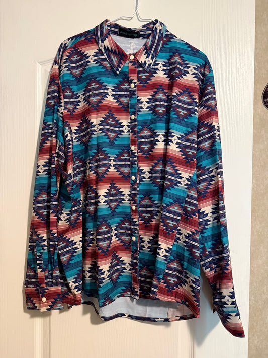 Aztec Button Up