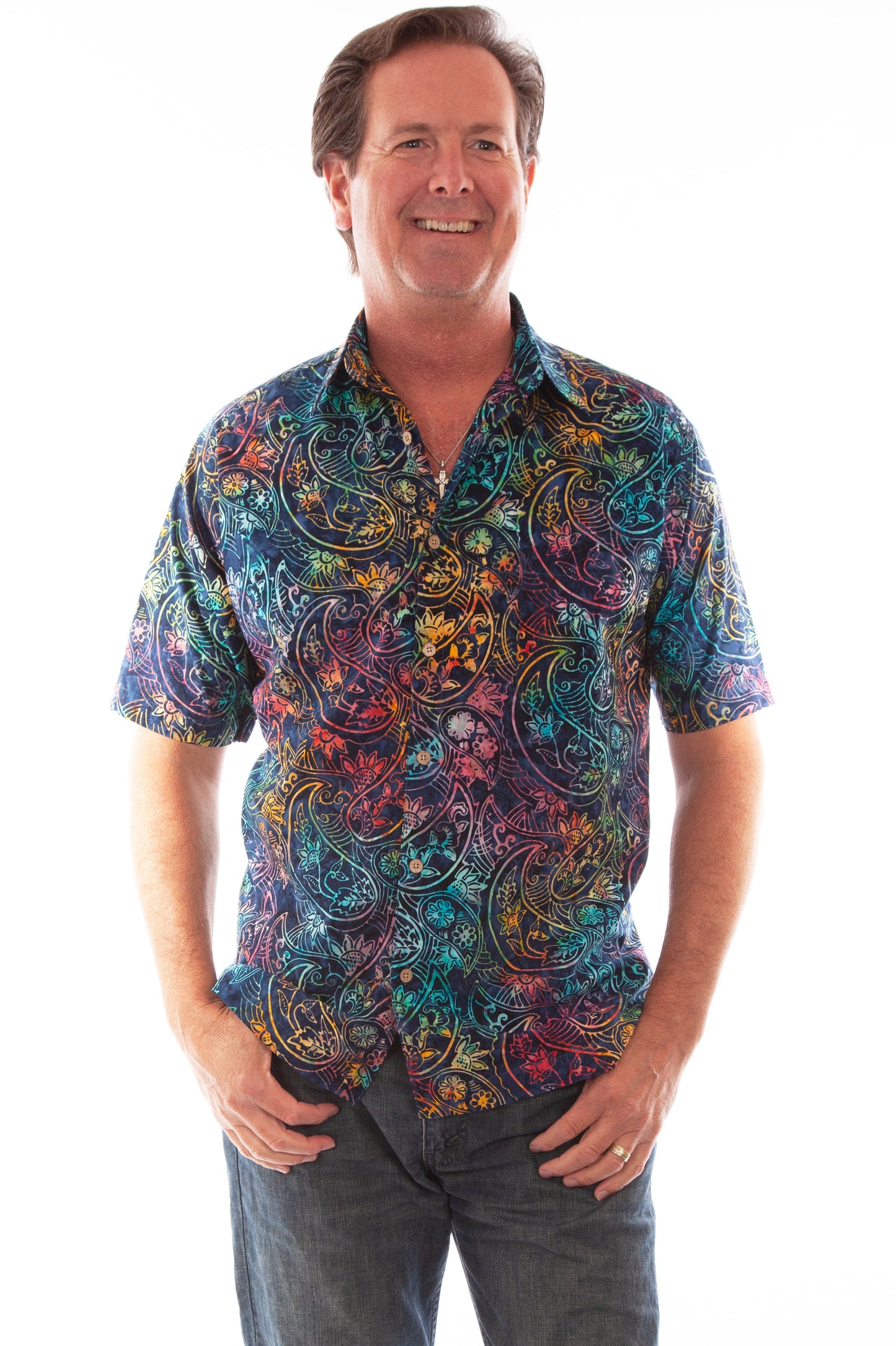 S/s Batik Paisley/flowers - 5319