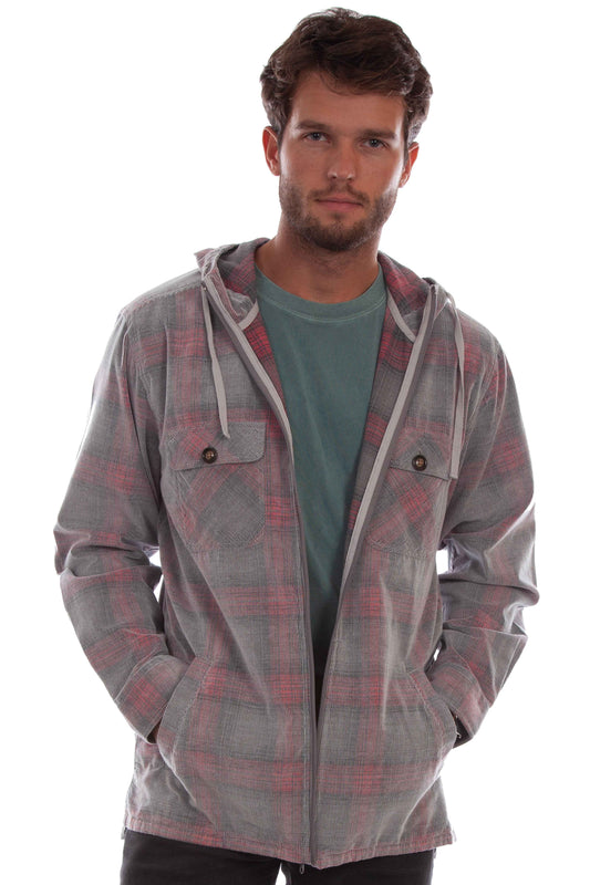 Unlined Corduroy Hoodie - 5329