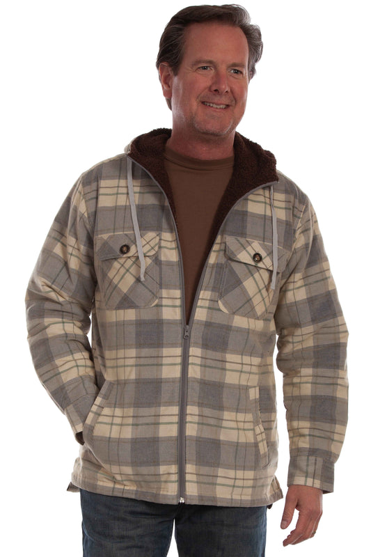 Sherpa Lined Corduroy Hoodie - 5331