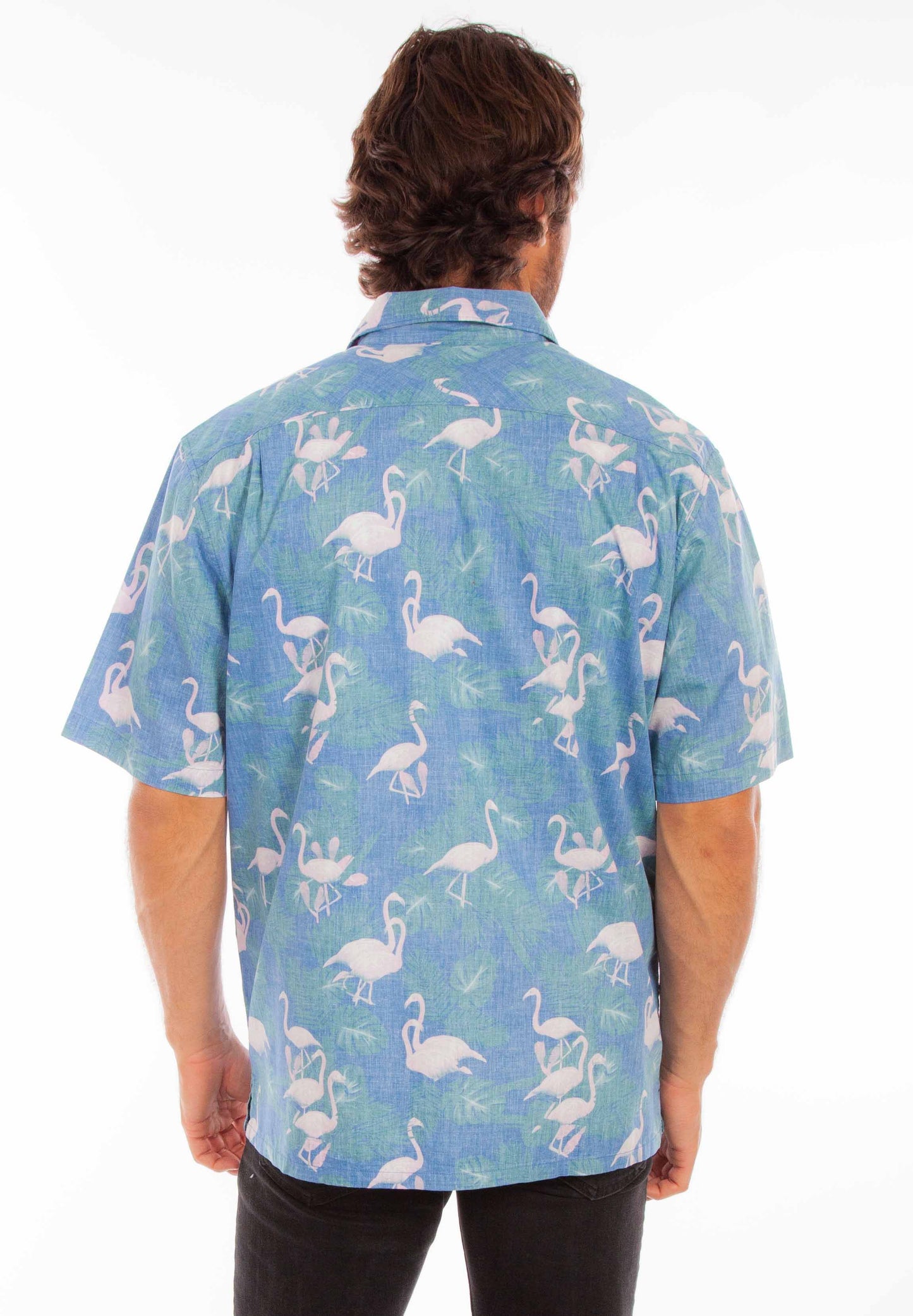Hawaiian Flamingos & Leaves - 5350