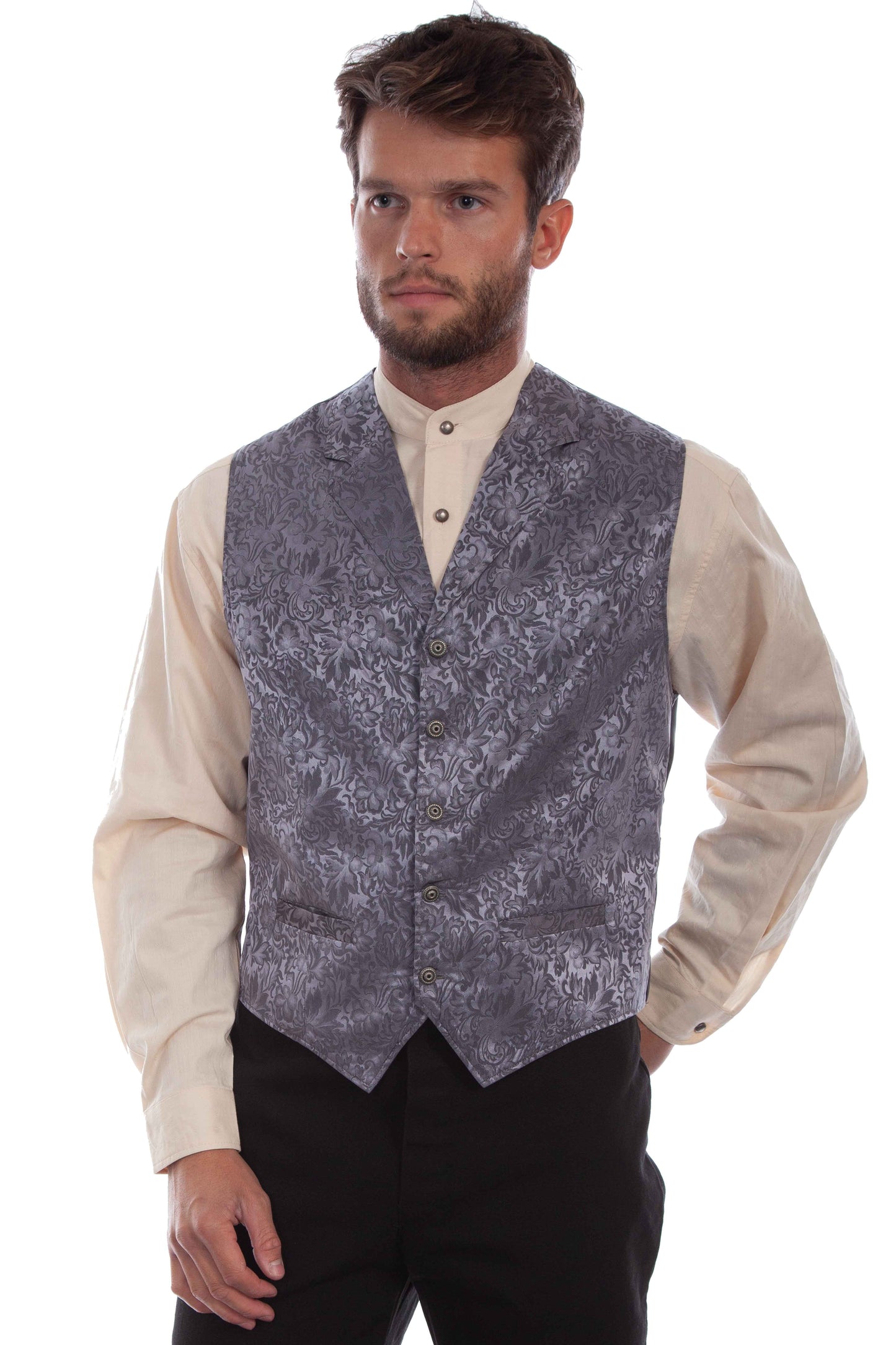 Silk Flor Single Breasted Vest - 535354X