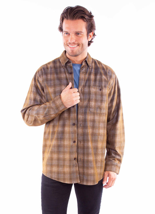 Sherpa Lined Corduroy Shirt-jacket - 5354