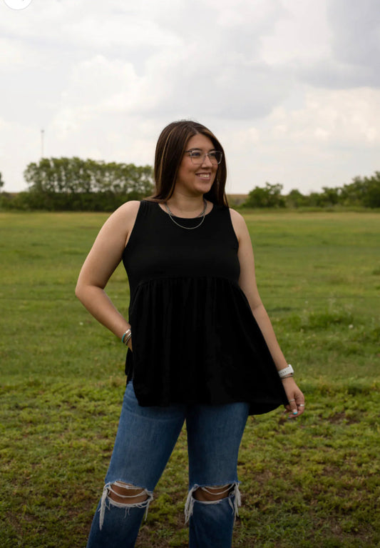 Black - Baby Doll S-3XL Top