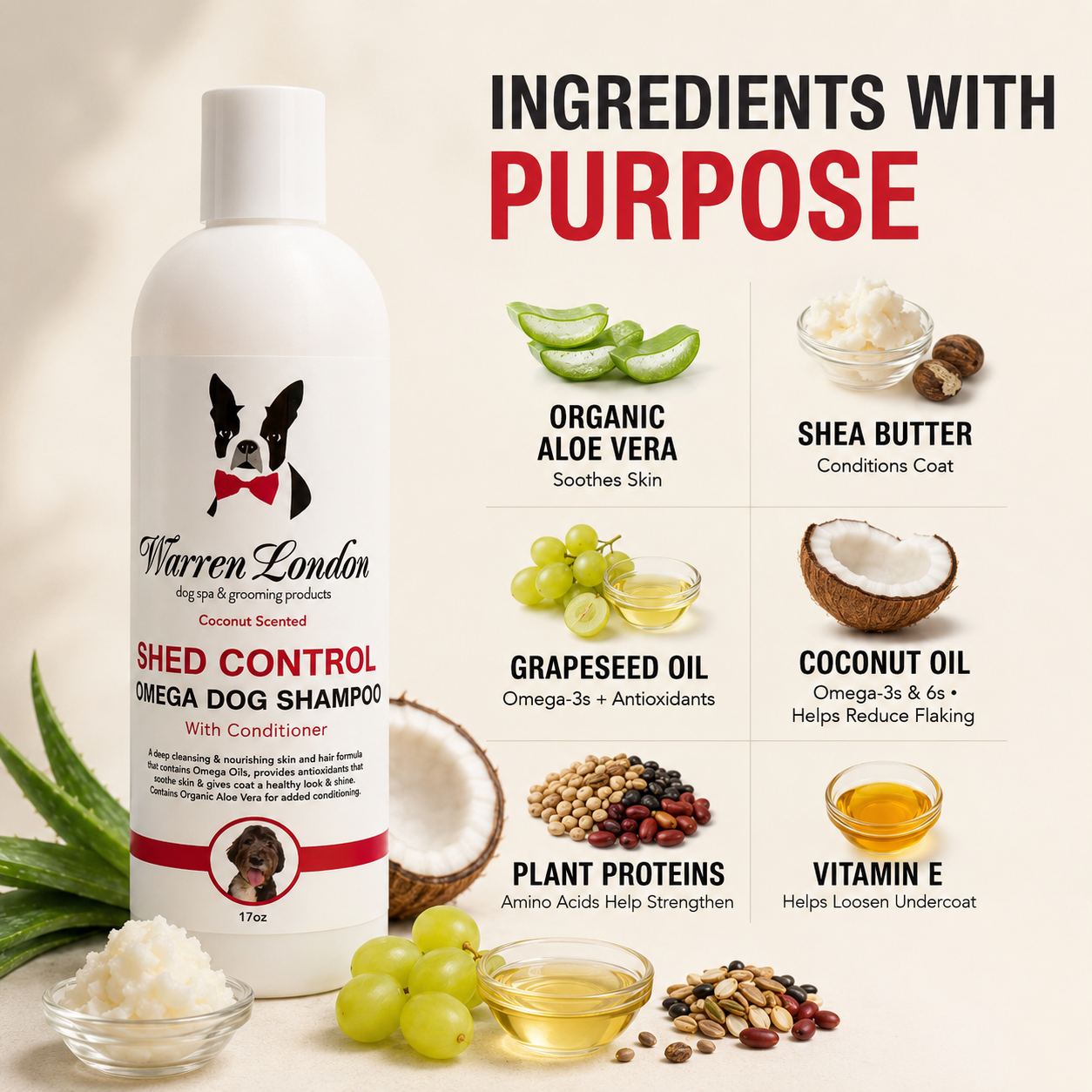 Shed Control Shampoo for Dogs - Professional Size