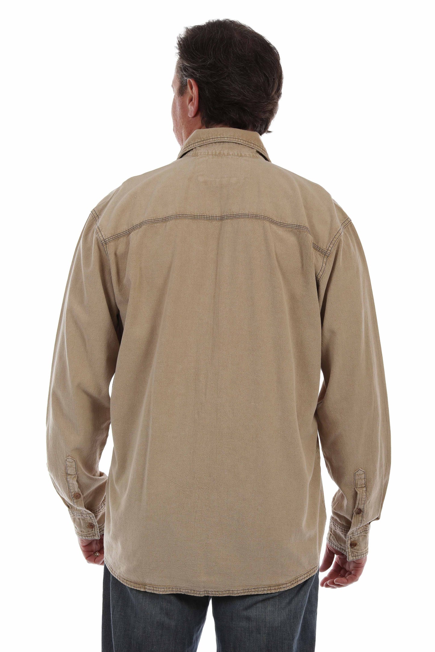 Long Sleeve Distressed Button Up - 5391