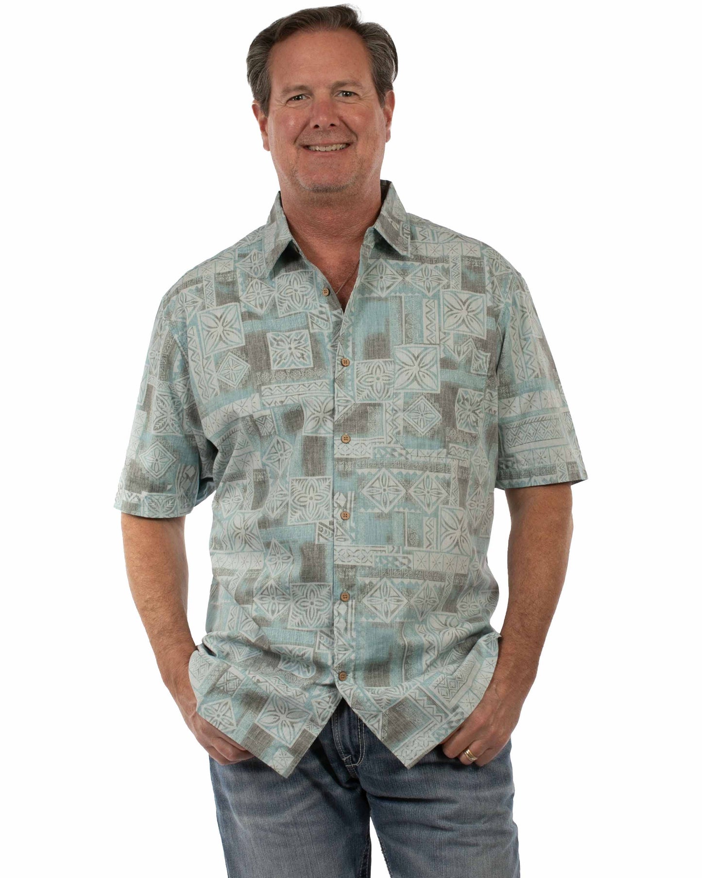 Herringbone Hawaiian Shirt - 5402