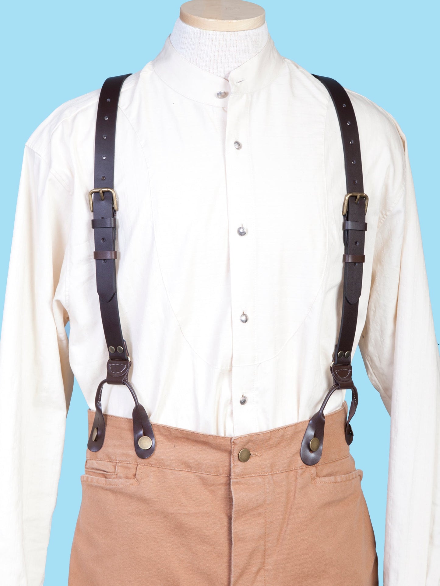 1" Leather Suspenders 48" Long - 540765