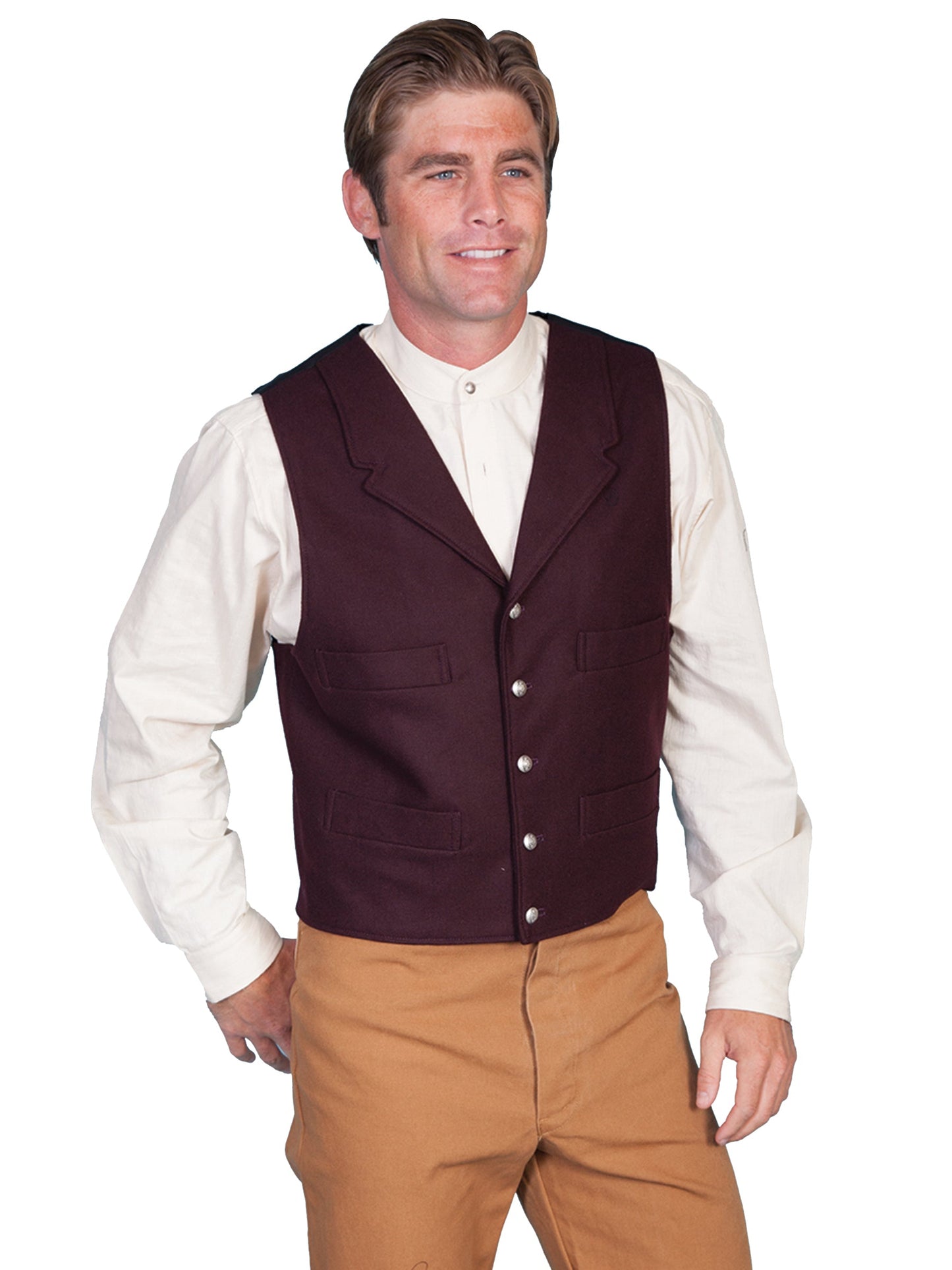 Wool Blend 4 Pocket Vest - 541004