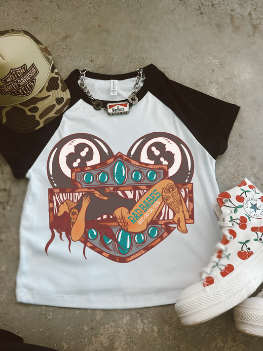 Rad Babes Rib Raglan Baby Tee