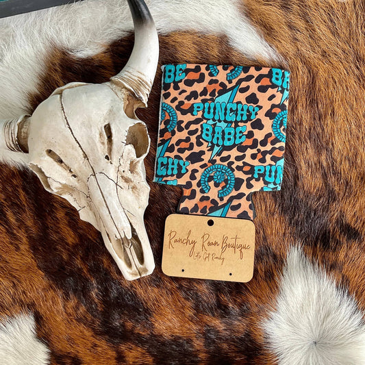 Punchy Babe Leopard Regular Koozie