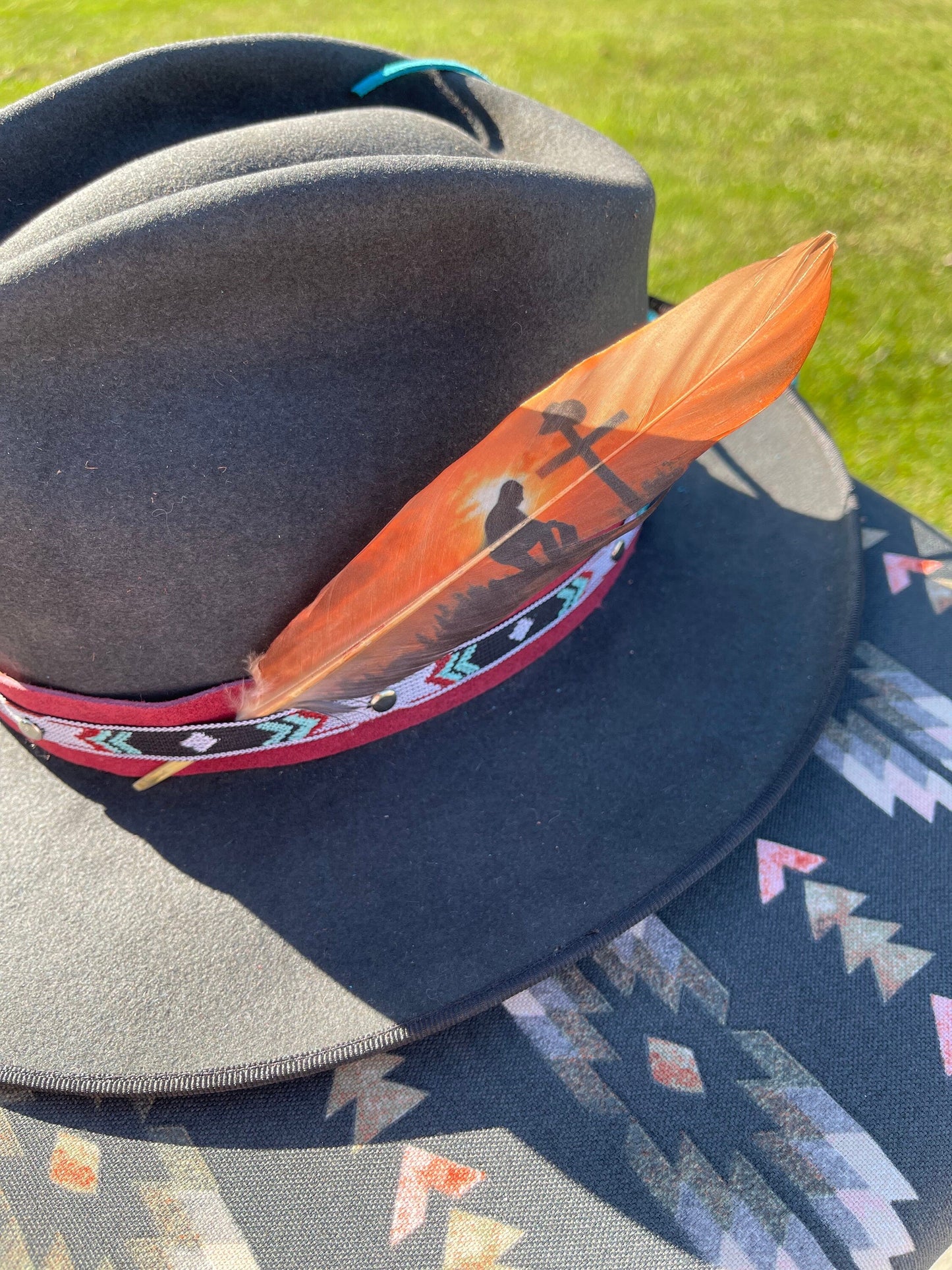 Cowboy Prayer Western Hat Feather